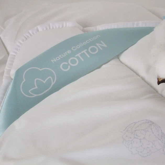 Одеяло полуторное 150×210 всесезонное теплое NATURE COTTON, антиаллергенное, хлопковое волокно, 350 г/м² (1-02577_00000) - изображение 7