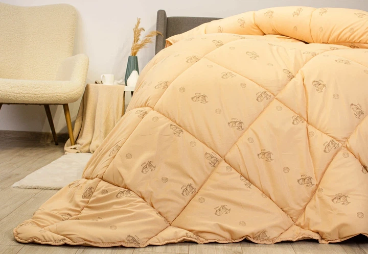 Ковдра для сну півтораспальна 140×210 см ТМ ТЕП Dream Wool зимова, овеча шерсть, мікрофібра, 350 г/м² (1-02556_00000) - Фото 10 Ковдра для сну півтораспальна 140×210 см ТМ ТЕП Dream Wool зимова, овеча шерсть, мікрофібра, 350 г/м² (1-02556_00000) - зображення 10