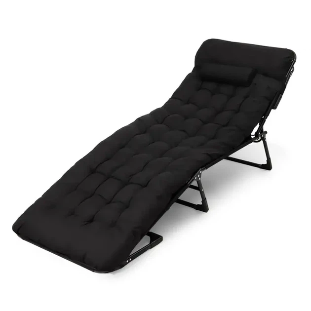 Розкладне ліжко Hedo Premium туристичне 68 x 193 x 30 см Чорне 96885 (5904041121609) - зображення 4