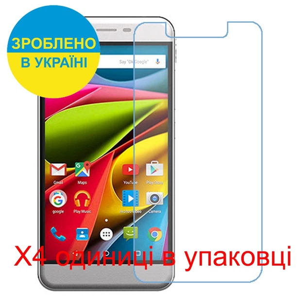 Захисне скло Скрін Мобайл Archos 50 Cobalt нано скло 9Н 4 шт - зображення 2