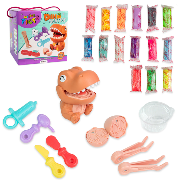 Мистер тесто Dino Dentist Strateg «Дантист Стоматолог» 41020, лепка для детей 3+ - Фото 2 Мистер тесто Dino Dentist Strateg «Дантист Стоматолог» 41020, лепка для детей 3+ - изображение 2
