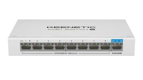 Коммутатор Keenetic PoE+ Switch 9, LAN 10/100/1000Mb, 8xPoE (KN-4710) - Фото 1 Коммутатор Keenetic PoE+ Switch 9, LAN 10/100/1000Mb, 8xPoE (KN-4710) - изображение 1