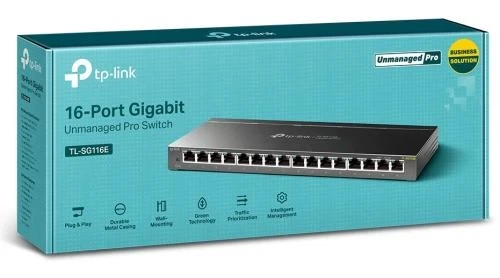 Коммутатор TP-LINK TL-SG116E, неуправляемый - Фото 3 Коммутатор TP-LINK TL-SG116E, неуправляемый - изображение 3