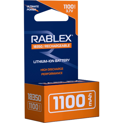 Акумулятор Rablex 18350 1100mAh Li ION 3 7V - Фото 2 Акумулятор Rablex 18350 1100mAh Li ION 3 7V - зображення 2