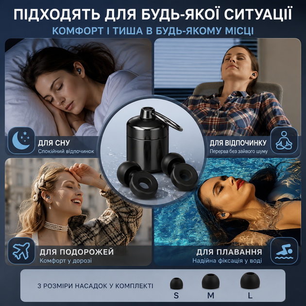 Беруши для сна бируши от храпа многоразовые с высоким уровнем шумоподавления затычки силиконовые берушки от шума - изображение 2