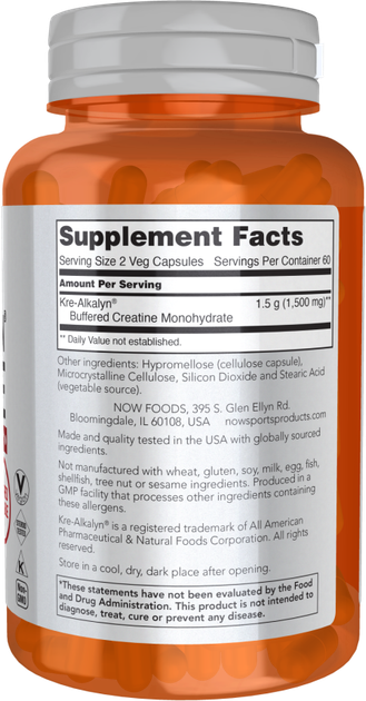 Suplement diety Now Foods Kre-Alkalyn Creatine 240 kapsułek (733739020536) - obraz 2