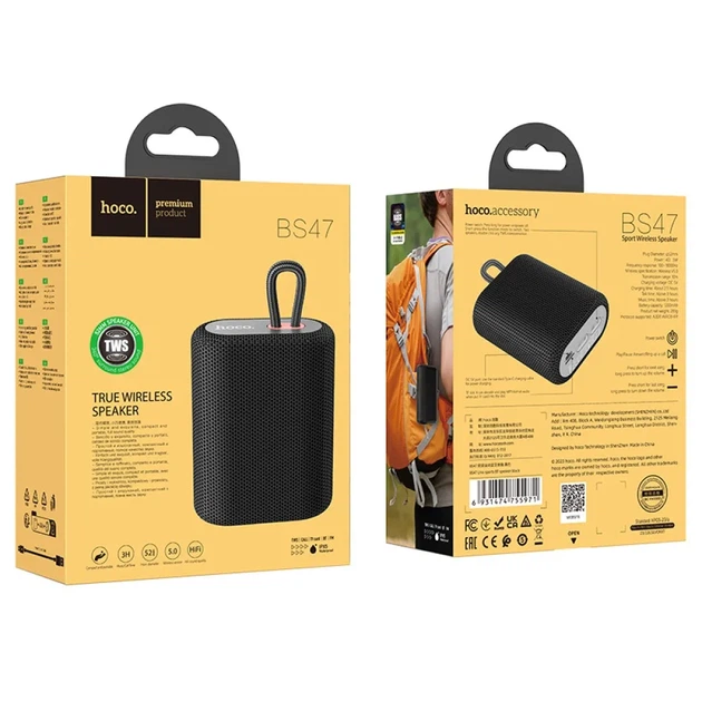 Bluetooth колонка Hoco BS47 Uno sports BT speaker Black - зображення 3