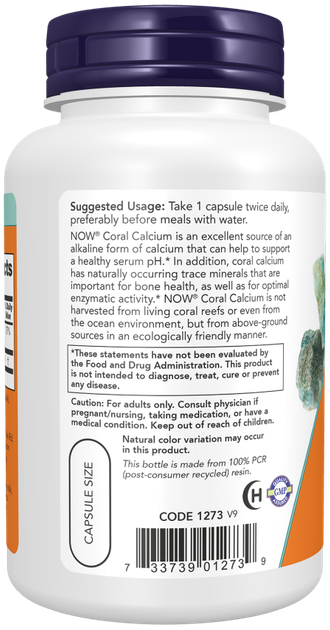 Calcium Hydroxyapatite NOW Foods Calcium Hydroxyapatite 120 kapsułek (733739012739) - obraz 3