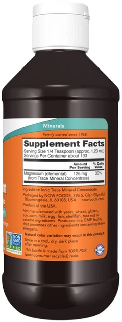 Мінерали NOW Foods Liquid Magnesium 237 мл (733739012883) - зображення 2