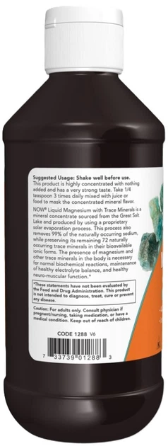Мінерали NOW Foods Liquid Magnesium 237 мл (733739012883) - зображення 3