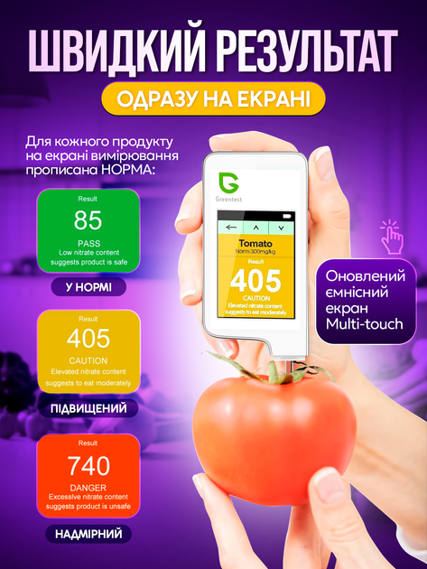 Нитратомер экотестер Greentest ECO 3F нитрат-тестер измеритель жесткости воды с таймером и Bluetooth (ECO3F) - изображение 3
