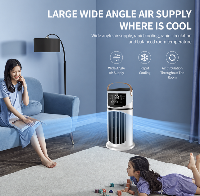 Портативный охладитель воздуха Mini Air Cooler 2 в 1 - изображение 6