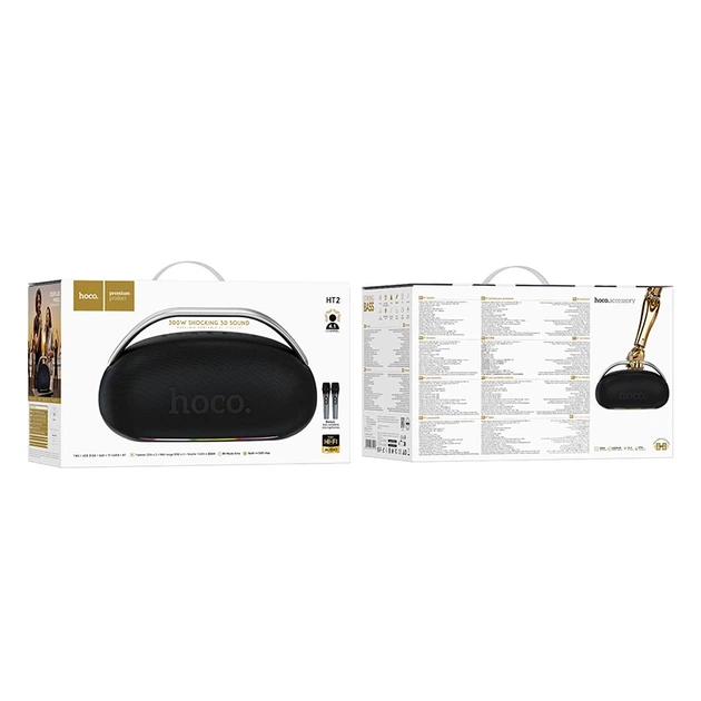 Портативна колонка HOCO HT2 Melody portable BT speaker Black - Фото 2 Портативна колонка HOCO HT2 Melody portable BT speaker Black - изображение 2