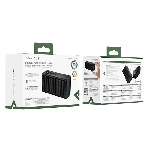 Портативна колонка ACEFAST K9 Go portable wireless speaker Black - Фото 2 Портативна колонка ACEFAST K9 Go portable wireless speaker Black - изображение 2