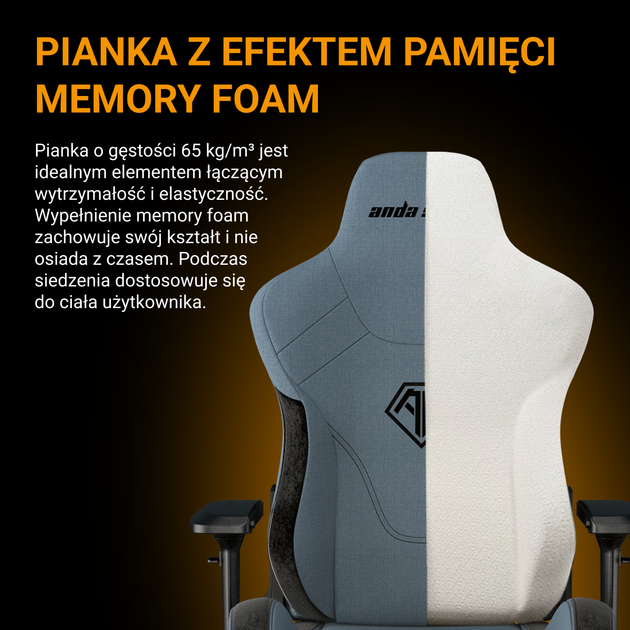 Крісло ігрове Anda Seat T-Pro 2 Size XL Grey (AD12XLLA-01-GB-F) - зображення 12