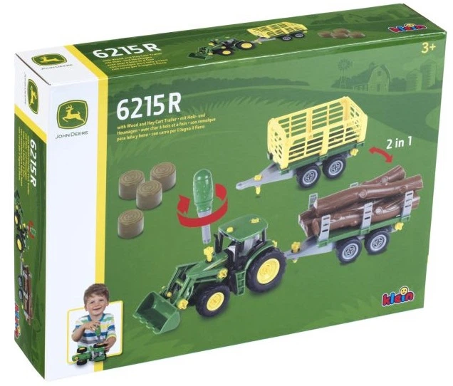 Трактор для складання Klein John Deere з двома причепами 3906 (4009847039163) - зображення 5