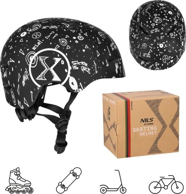 Kask Nils Extreme MT311 S 52-56 cm Czarny (5908261688850) - obraz 2