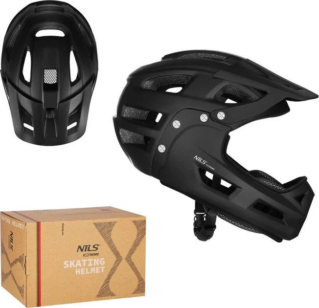 Kask Nils Extreme MTW101 Full Face M 56-58 cm Czarny (5908261688768) - obraz 2