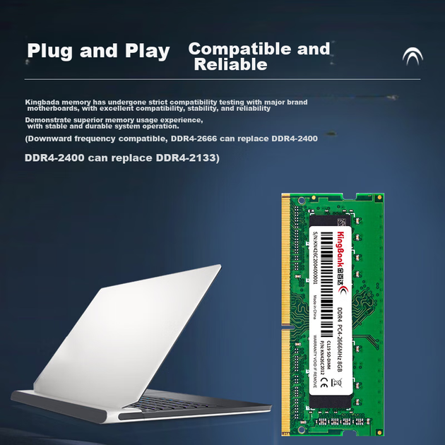Оперативная память KingBank SODIMM DDR4-2666 8192MB PC4-21300 (KN426C2004000001) - изображение 4