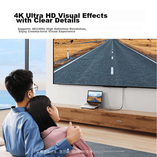 Док-станция расширения UGREEN Type-C — HDMI, совместимая с Thunderbolt 4/5, адаптер для компьютеров Apple, преобразователь портов C, Macbook Air/Neo, многопортовая док-станция расширения Huawei. - изображение 4