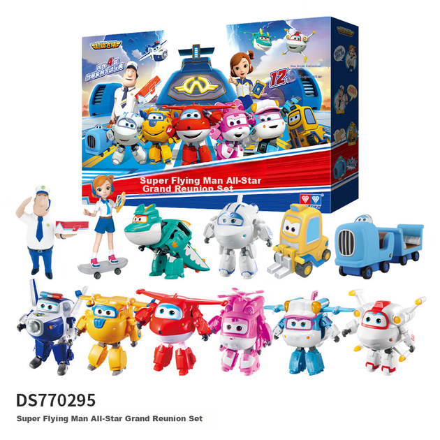 Набор AULDEY Super Wings All-Star Reunion, 12 трансформирующихся роботов в подарочной коробке, детский игровой набор, подарок на день рождения. - изображение 8