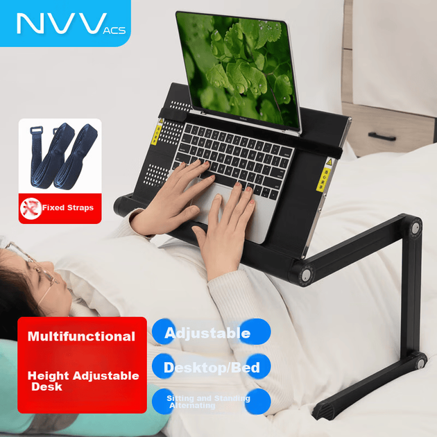 Подставка для ноутбука NVV, подставка для компьютера, подставка для работы стоя, подставка для ноутбука на кровать, подставка для увеличения высоты для чтения на диване, складной настольный подъемник NP-11S - изображение 9
