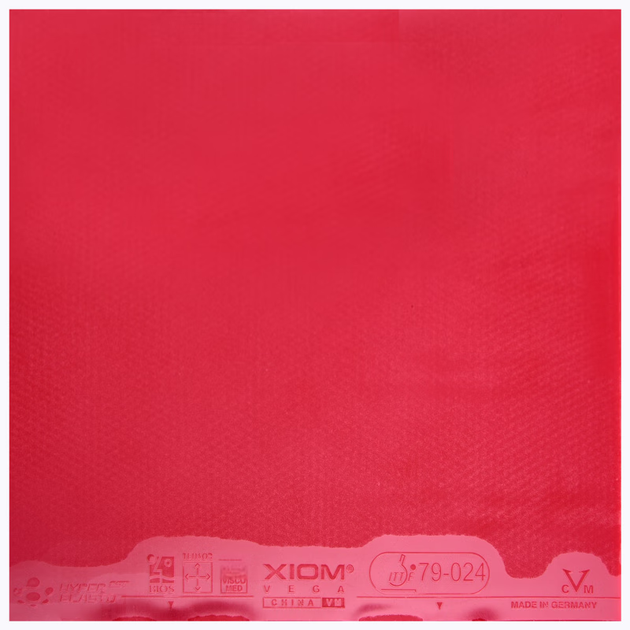 Накладка для настольного тенниса XIOM Red V Upgraded Flower V, чехол для ракетки настольного тенниса 79-033, Inner Energy VEGA JAPAN Red MAX - изображение 3