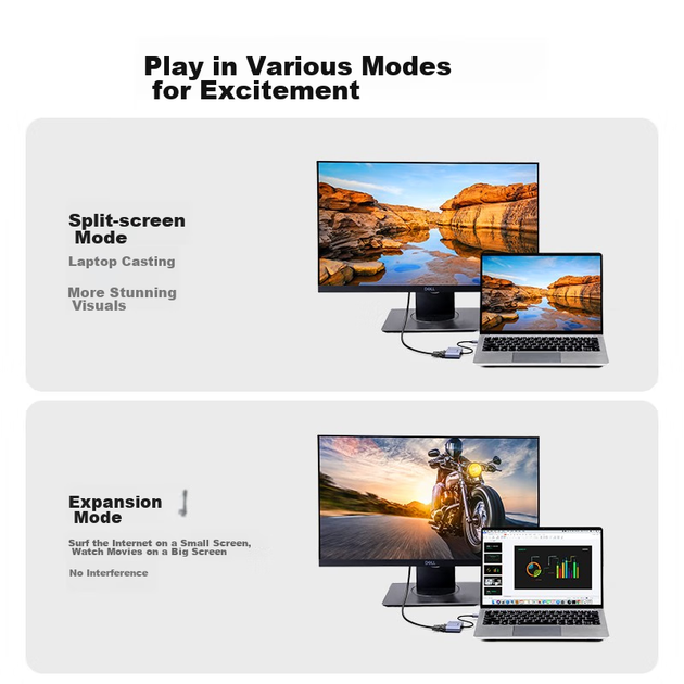 Док-станция расширения UGREEN Type-C, USB-C на HDMI/VGA для подключения двух экранов, адаптер USB 3.0, устройство для зеркального отображения экрана, совместима с Apple MacBook, ноутбуками Huawei и Nintendo Switch. - изображение 6