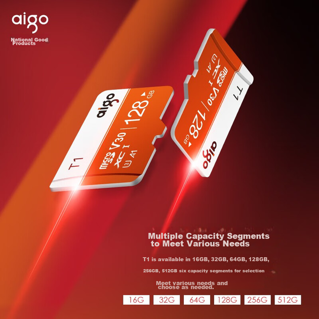 Карта пам'яті Aigo T1 microSDXC 128GB UHS-I U3 V30 A1 - зображення 5