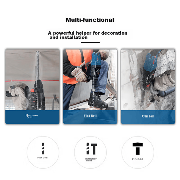 Перфоратор BOSCH GBH 2-24 DRE електричний з дриллю та киркою 2кг - зображення 5