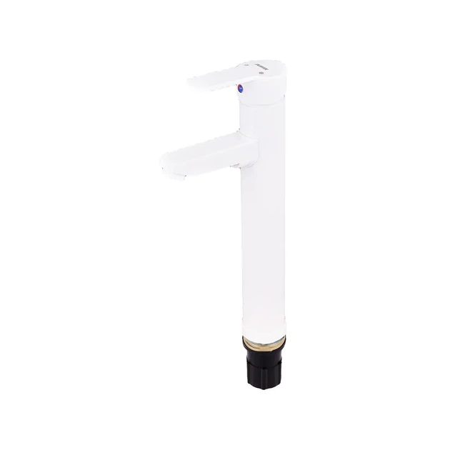 Змішувач для умивальника Plamix Raul-001-A HIGH White високий (без шлангів) (PM0655) - Фото 4 Змішувач для умивальника Plamix Raul-001-A HIGH White високий (без шлангів) (PM0655) - зображення 4