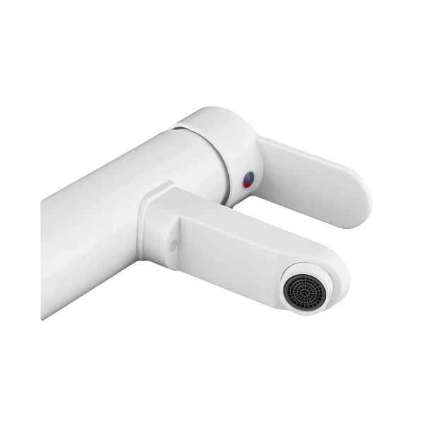 Змішувач для умивальника Plamix Raul-001-A HIGH White високий (без шлангів) (PM0655) - Фото 7 Змішувач для умивальника Plamix Raul-001-A HIGH White високий (без шлангів) (PM0655) - зображення 7