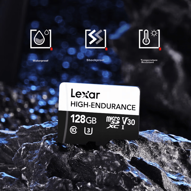 Карта пам'яті Lexar High Endurance microSDXC 128GB Class 10 UHS-I U3 V30 (LSDM10-128GABCNHE) - зображення 5