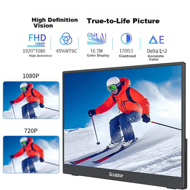 Монітор Sculptor MF156LR портативний 15.6" сенсорний FHD Type-C - зображення 7