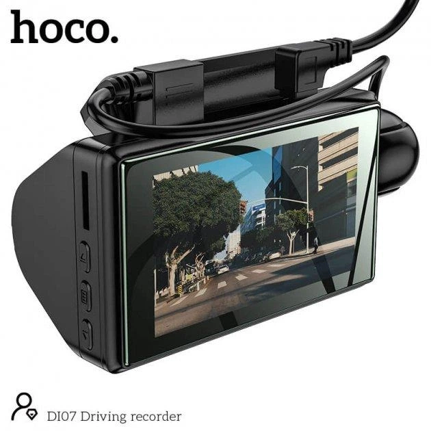 Відеореєстратор на 2 камери HOCO Di07 Dual Cameras Driving Recorder - изображение 3