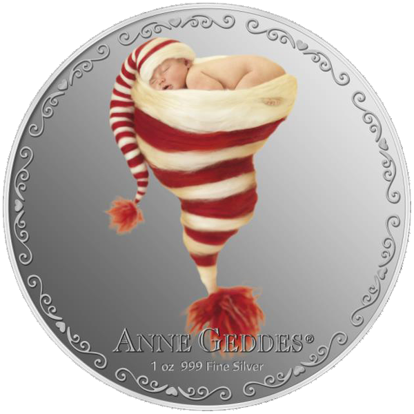 Колекційна срібна монета "Anne Geddes - Малюк в шапці" 31,1 г 2014 рік - Фото 1 Колекційна срібна монета "Anne Geddes - Малюк в шапці" 31,1 г 2014 рік - изображение 1