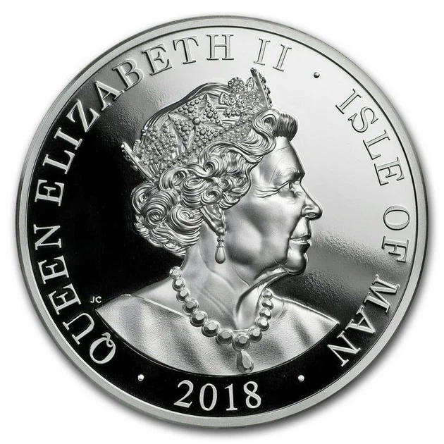 Колекційна срібна монета «Острів Мен - Ангел» PROOF 62,2 г 2018 рік - Фото 3 Колекційна срібна монета «Острів Мен - Ангел» PROOF 62,2 г 2018 рік - изображение 3