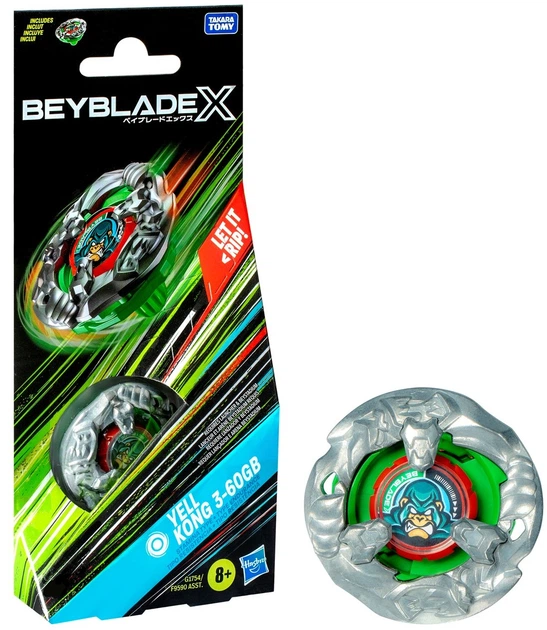 Zabawka bączek Hasbro BeyBlade X Yell Kong 3-60GB (F9590) (5010996298218) - Zdjęcie 1 Zabawka bączek Hasbro BeyBlade X Yell Kong 3-60GB (F9590) (5010996298218) - obraz 1