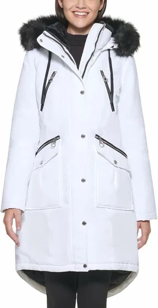 Жіноча куртка парка Guess р. L, біла - Фото 1 Жіноча куртка парка Guess р. L, біла - зображення 1
