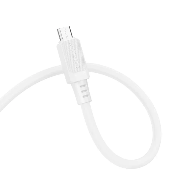 Кабель BOROFONE BX115 USB to Micro-USB 2.4A, 1 м, силиконовый, быстрая зарядка и синхронизация, белый - Фото 4 Кабель BOROFONE BX115 USB to Micro-USB 2.4A, 1 м, силиконовый, быстрая зарядка и синхронизация, белый - изображение 4