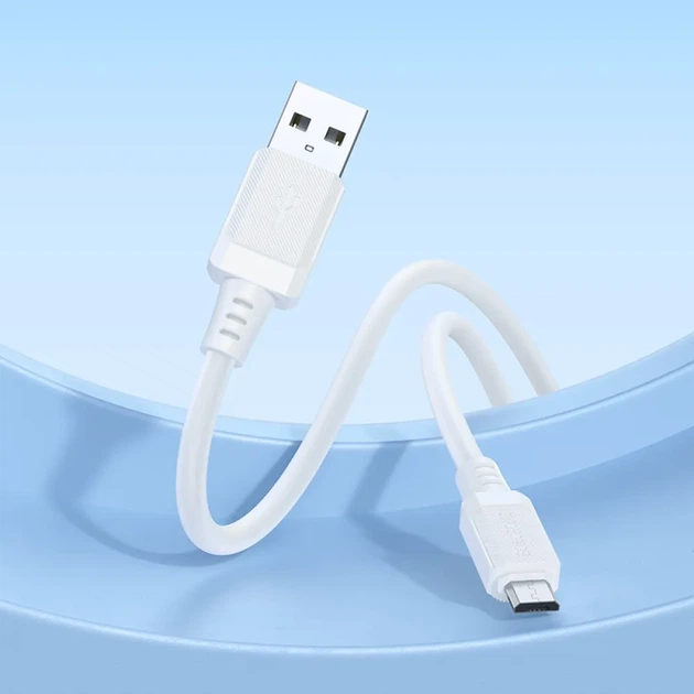 Кабель BOROFONE BX115 USB to Micro-USB 2.4A, 1 м, силиконовый, быстрая зарядка и синхронизация, белый - Фото 5 Кабель BOROFONE BX115 USB to Micro-USB 2.4A, 1 м, силиконовый, быстрая зарядка и синхронизация, белый - изображение 5
