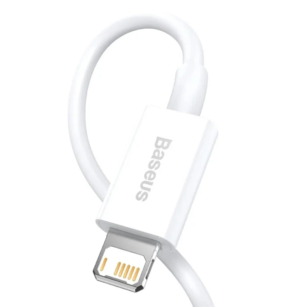 Кабель Baseus Superior Series USB to Lightning 2.4A, 2 м, швидка зарядка, передача даних, White - зображення 4
