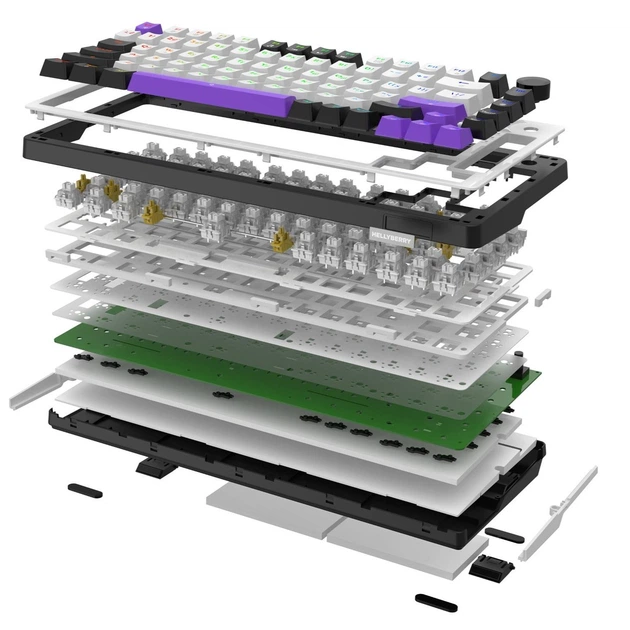 Клавіатура ігрова Hator Hellyberry HK75 механічна 75 клавіш USB Hellyberry Switch White/Violet - зображення 6
