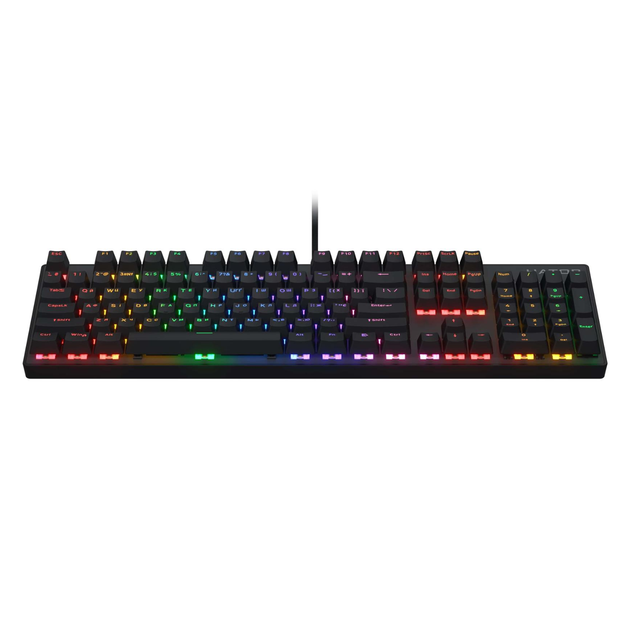 Клавіатура ігрова Hator Icefall Mecha Rainbow механічна 104 клавіші USB Red Switch Black (HTK104UA) - зображення 3