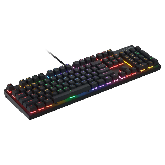 Клавіатура ігрова Hator Icefall Mecha Rainbow механічна 104 клавіші USB Red Switch Black (HTK104UA) - зображення 5