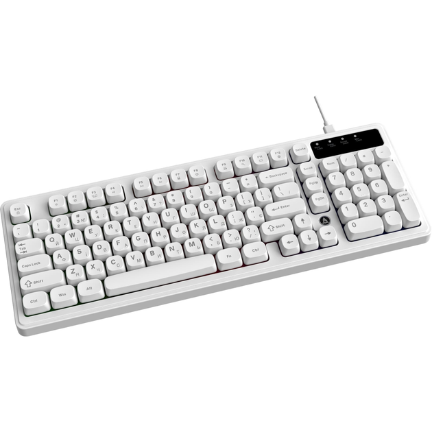 Клавіатура ігрова Ajazz AF98 мембранна 98 клавіш USB-C 1.6 м White (AF98-W) - Фото 4 Клавіатура ігрова Ajazz AF98 мембранна 98 клавіш USB-C 1.6 м White (AF98-W) - зображення 4