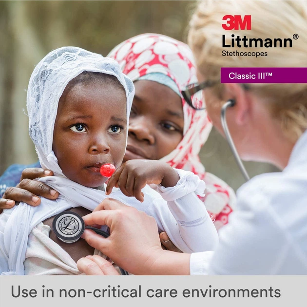 Стетоскоп 3M Littmann Classic III 69 см Чорний k1 - зображення 6