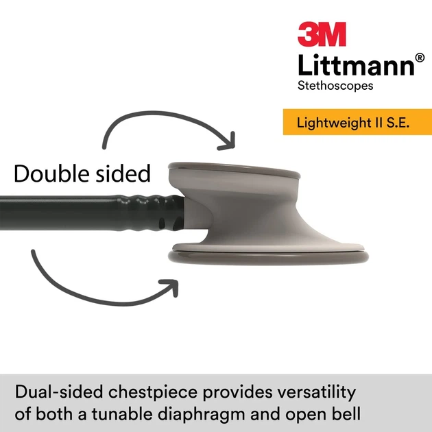 Стетоскоп 3M Littmann Lightweight II S.E. 71см Чорний k1 - зображення 5
