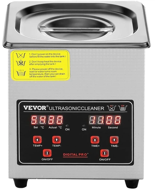 Ультразвуковой очиститель Vevor Ultrasonic Cleaners 2L KZ-D2 Silve k1 - изображение 2