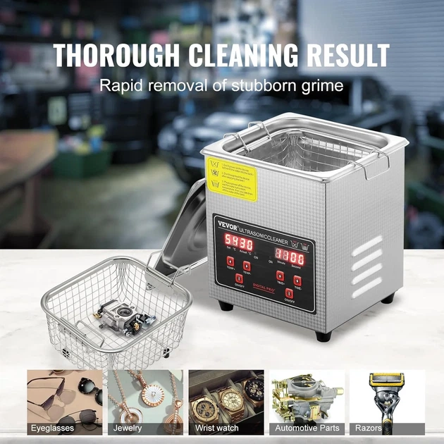 Ультразвуковой очиститель Vevor Ultrasonic Cleaners 2L KZ-D2 Silve k1 - изображение 6
